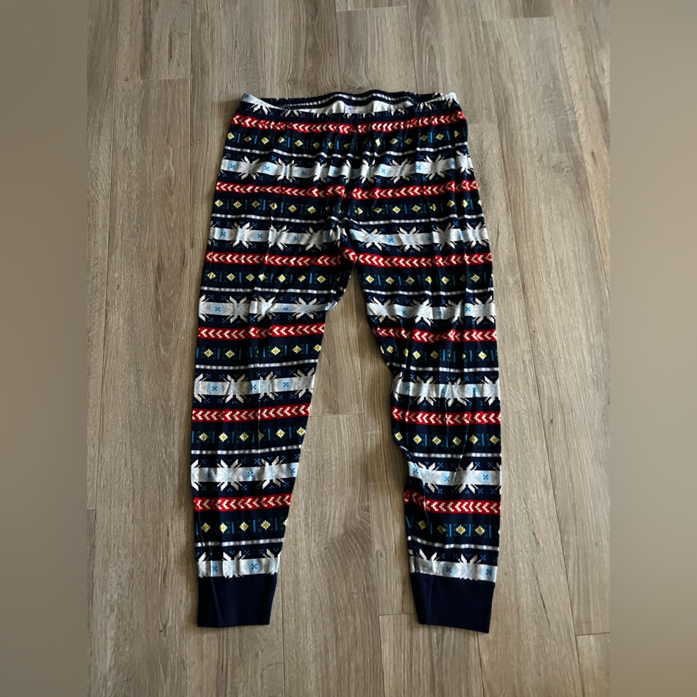 Hanna Andersson Adult Scandi Snowflake Fairisle Holiday Long John Pajamas XXL - Picture 7 of 10